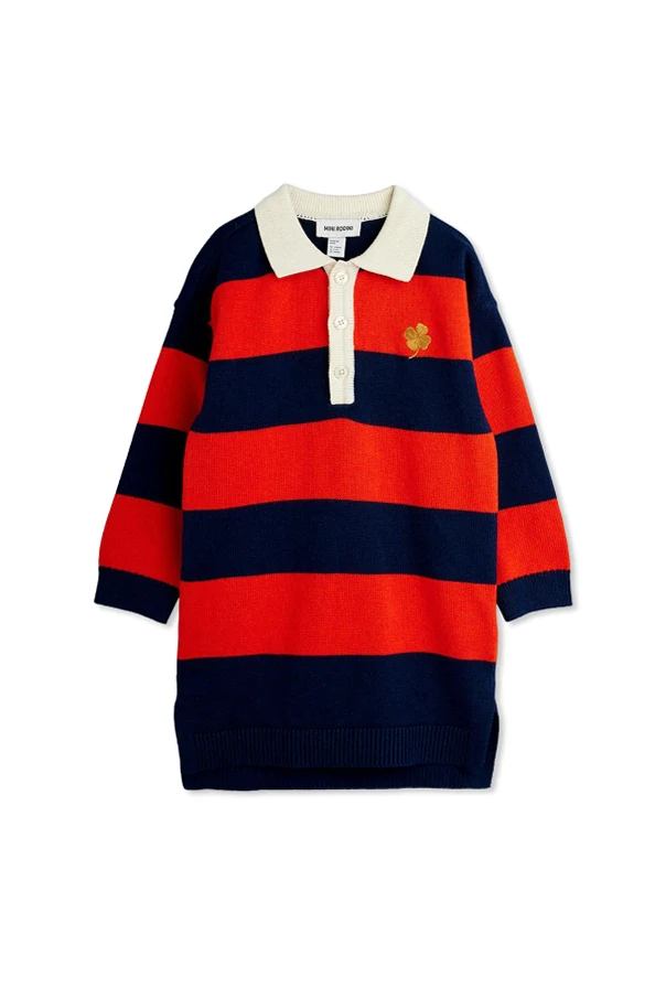 RED Dress with stripe pattern