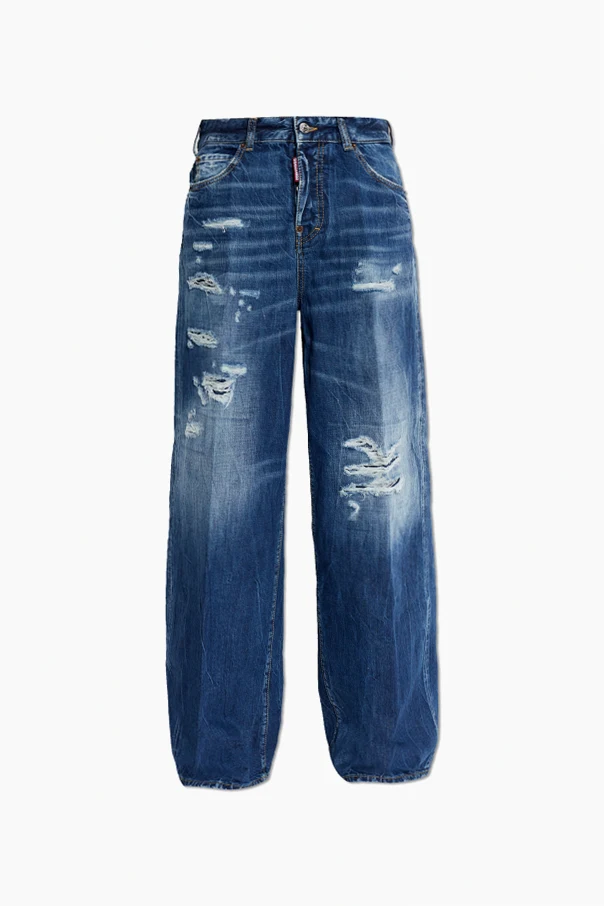 GRANATOWY Jeansy ‘Baggy’