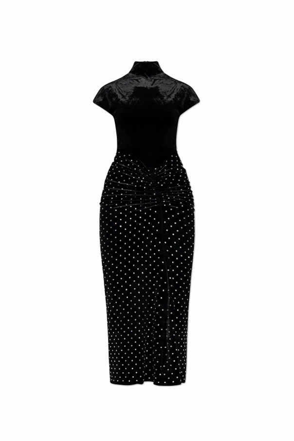 SCHWARZ Samtkleid mit schimmernden Pailletten