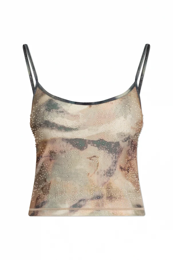 beige Top ‘T-IPLU’