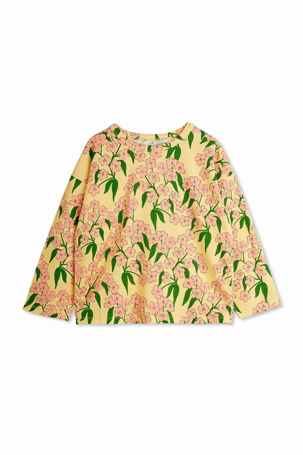 YELLOW  Top with floral motif