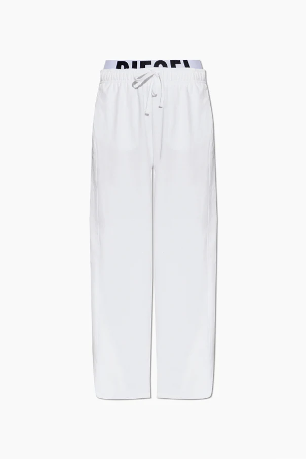 BIAŁY  Spodnie dresowe ‘LESLIE-D-POP’