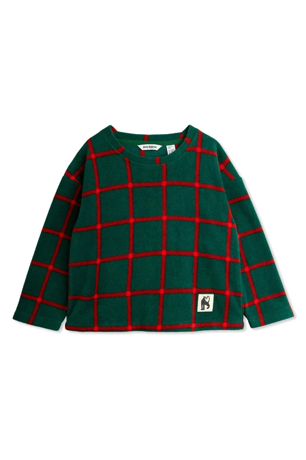 GREEN Fleece with a logo patch
