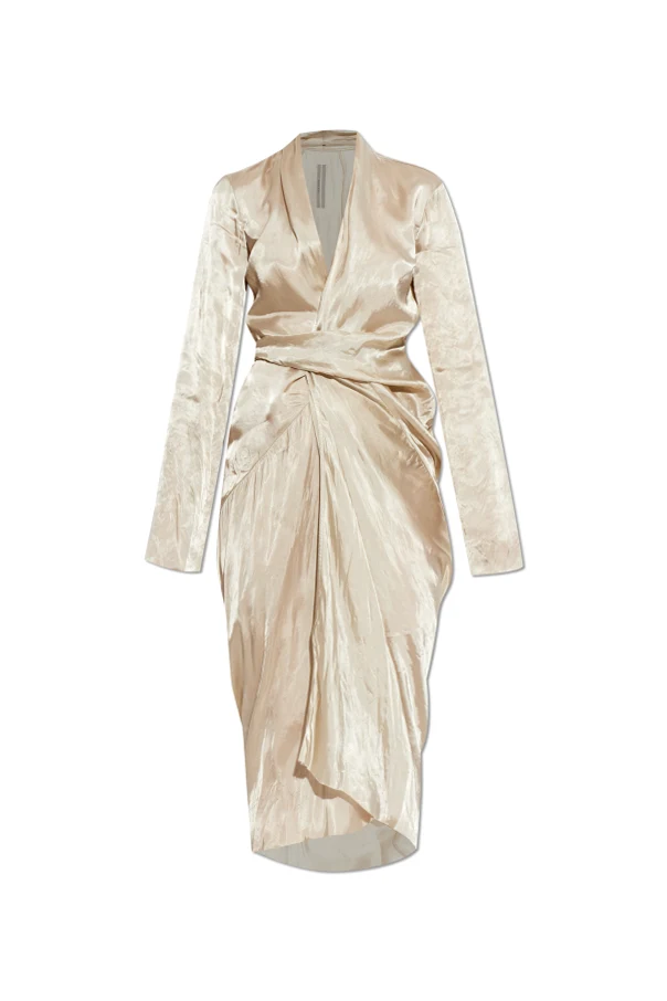 CREME Wickelkleid mit langen Ärmeln