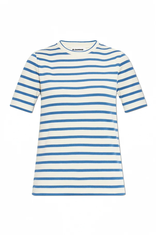 BLAU Baumwoll-T-Shirt mit Streifenmuster