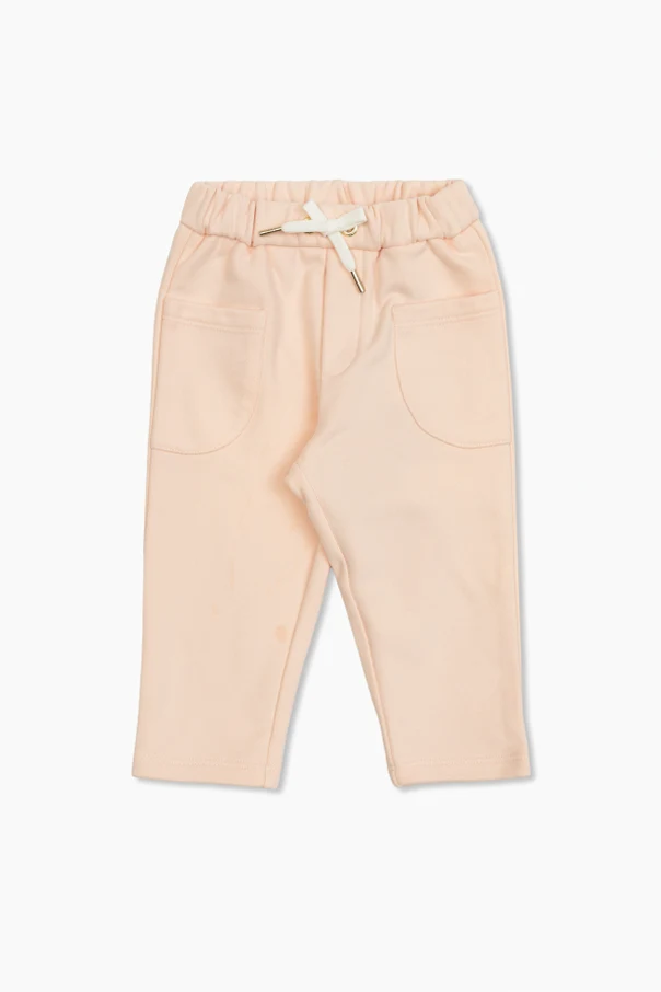 PINK Sweatpants with embroidered logo