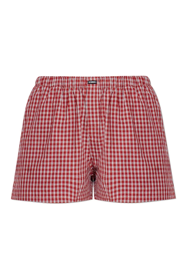 RED Plaid pattern shorts