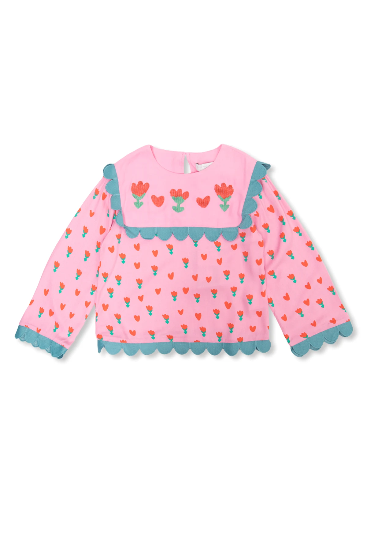 Top with floral motif