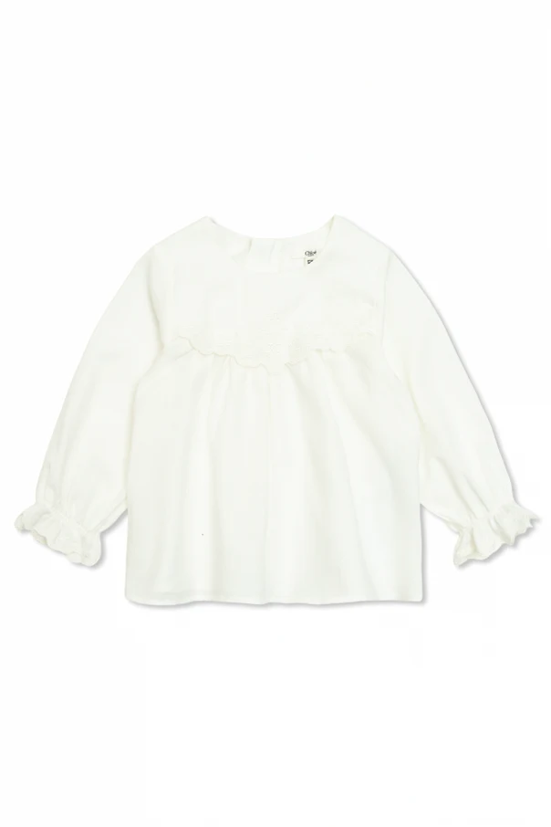 WHITE Top with embroidery