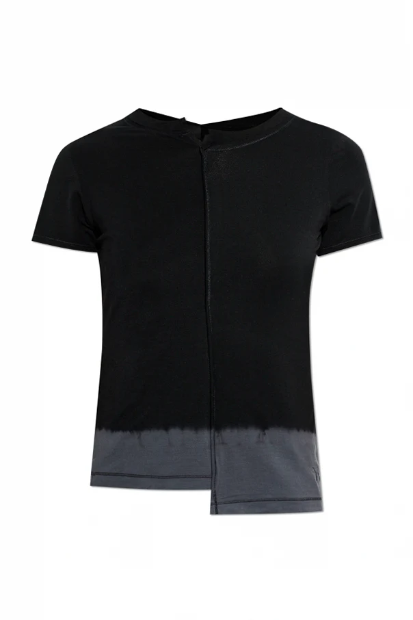 BLACK T-shirt with printed logo