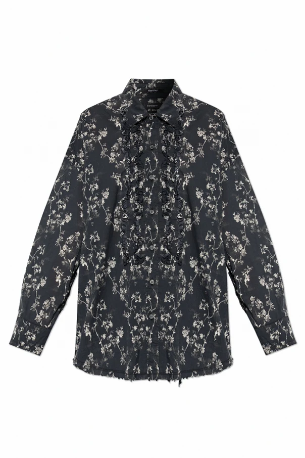 SCHWARZ Hemd mit Blumenmuster