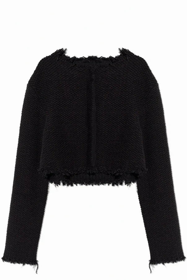 SCHWARZ Kurzer Cardigan