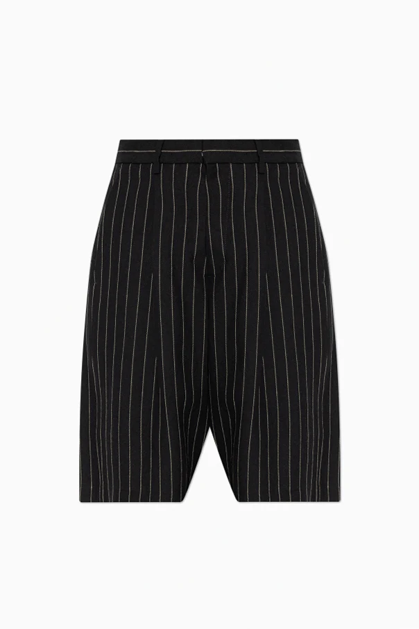 SCHWARZ Shorts mit Streifenmuster