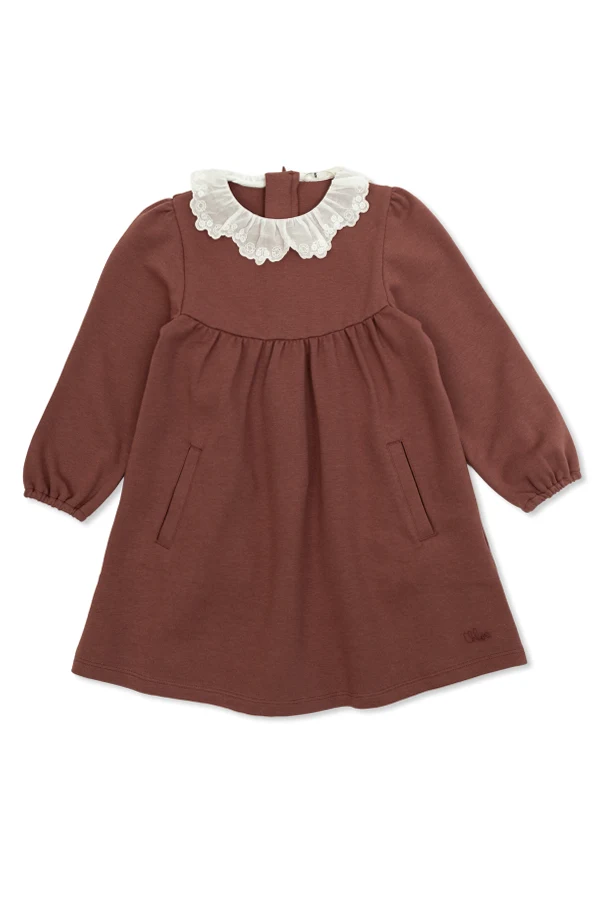 BROWN Dress with collar