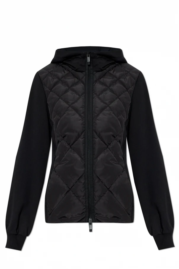SCHWARZ Sweatshirt mit gestepptem Vorderteil