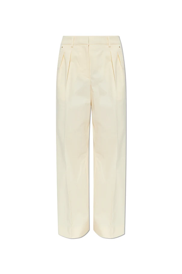 cream Straight-leg pants
