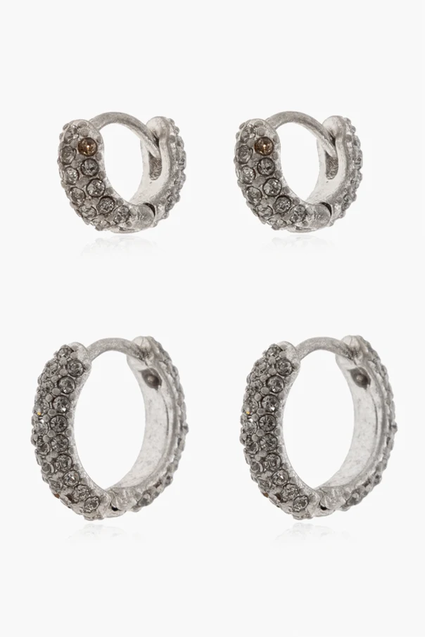 SILVER Set of brass earrings