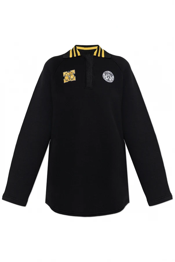 SCHWARZ Kleid mit Aufnähern