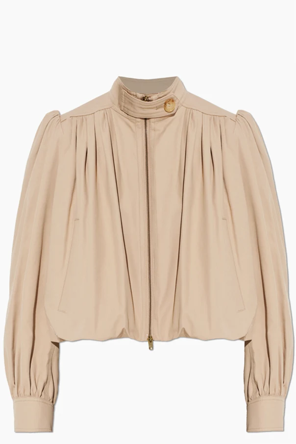 beige Short jacket with pockets