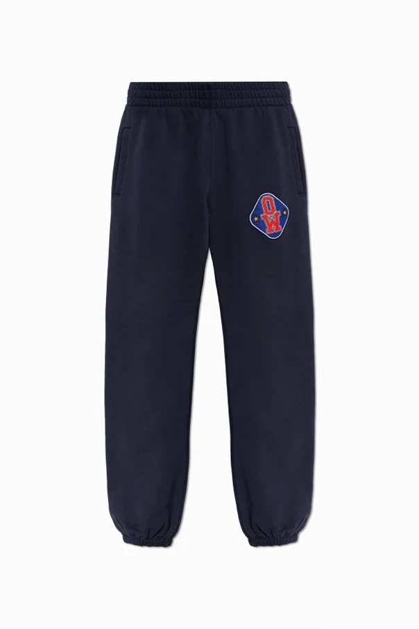 NAVY BLUE Sweatpants with patch