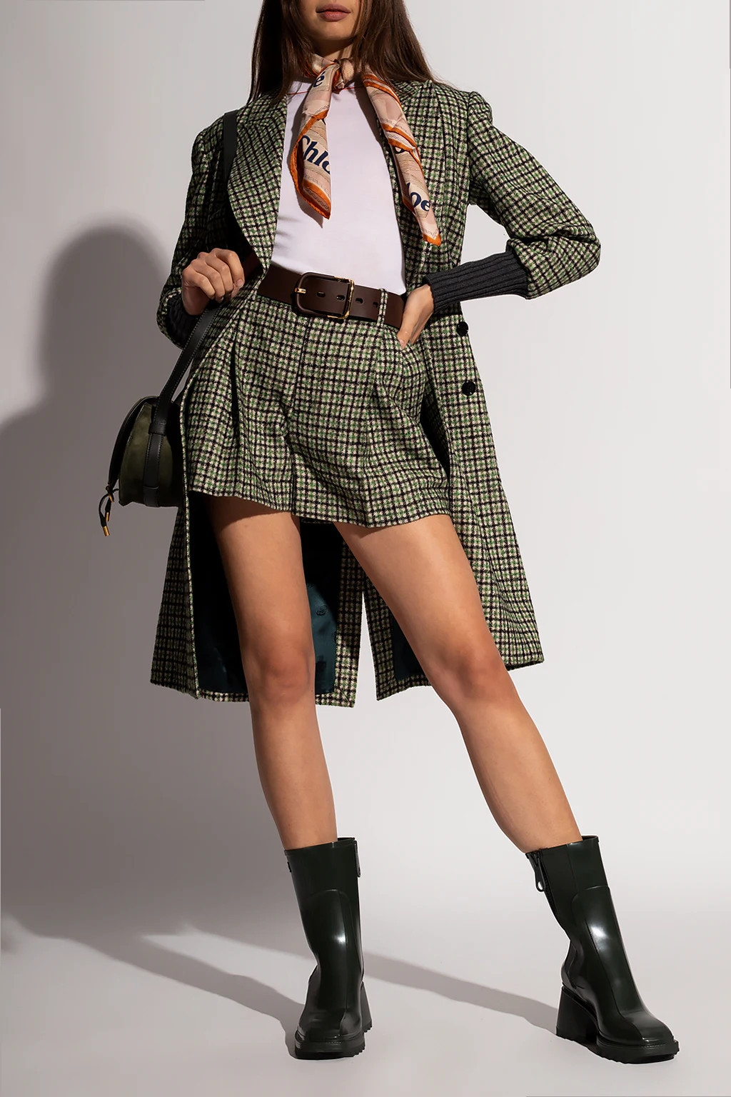 Checked coat