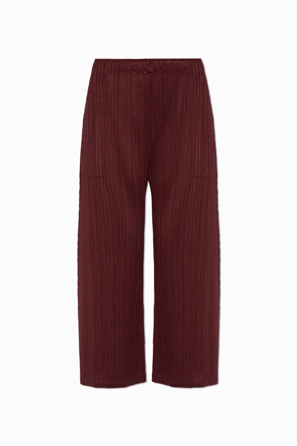 BURGUNDER Plissierte Hose