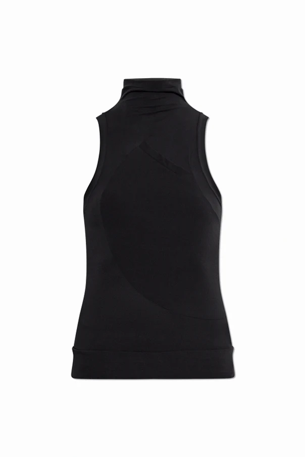 CZARNY Top bez rękawów