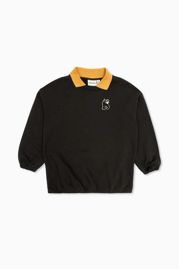 SCHWARZ Sweatshirt mit Kragen