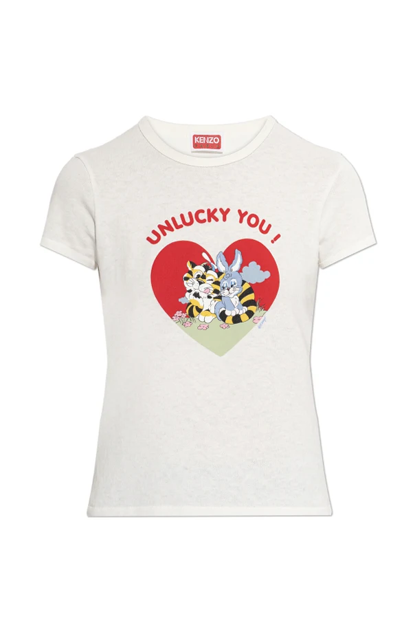 BIAŁY  T-shirt z nadrukiem