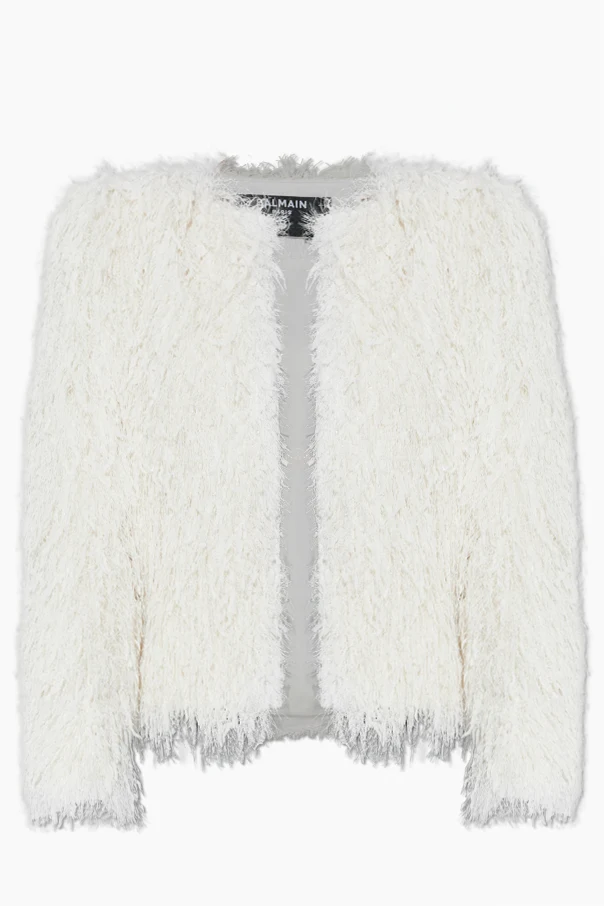 WHITE Jacket with lurex thread