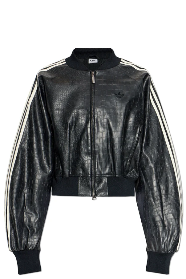 CZARNY Kurtka z logo typu ‘Bomber’