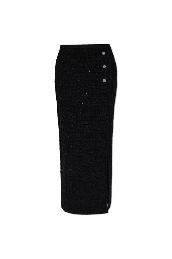 SCHWARZ Rock mit Schlitz