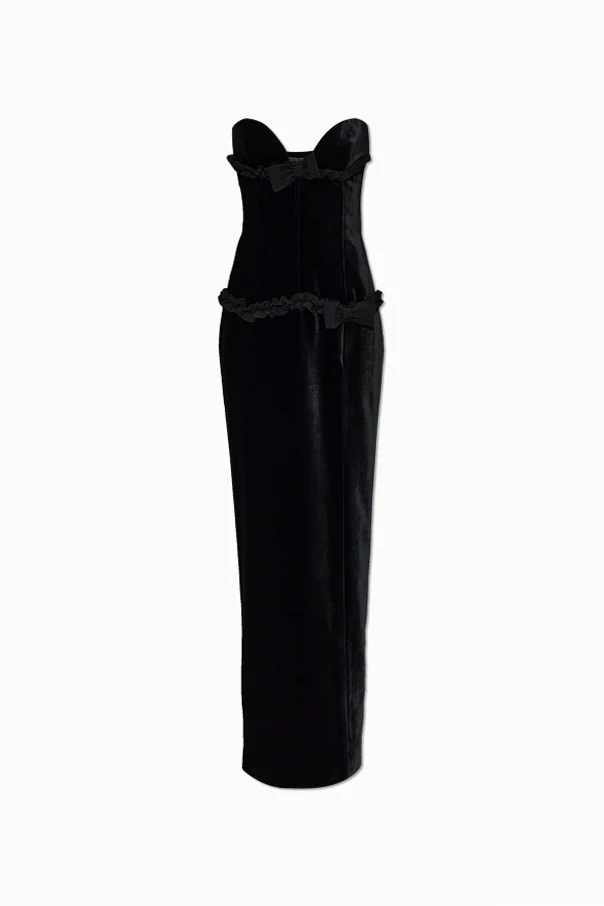 SCHWARZ Schulterfreies Kleid