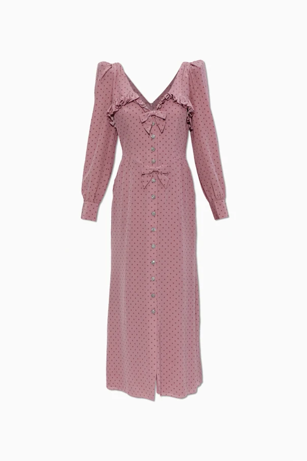 ROSA Seidenkleid mit Punktemuster