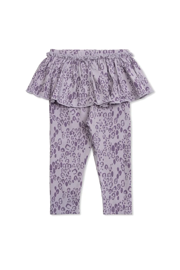 LILA Hose mit Animal-Print