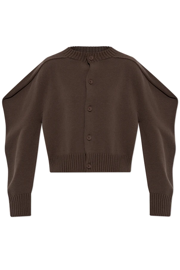 BRAUN Cardigan mit Stehkragen