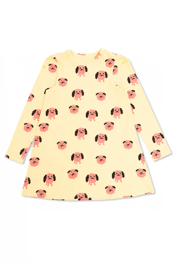 GELB Kleid mit Muster