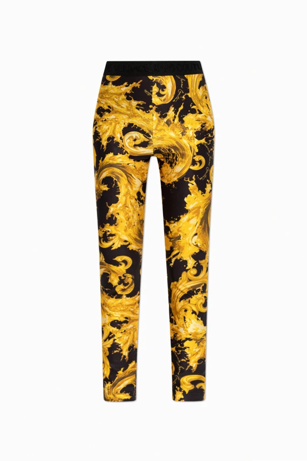 CZARNY Legginsy ze wzorem `barocco`