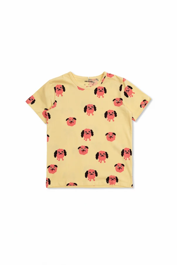 GELB T-Shirt mit Animal-Print
