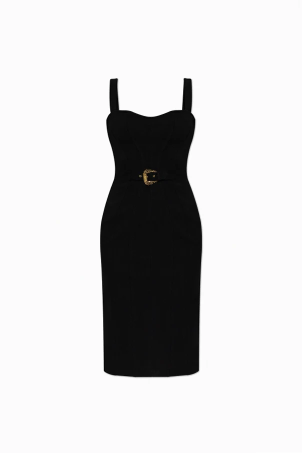 BLACK Strappy pencil dress