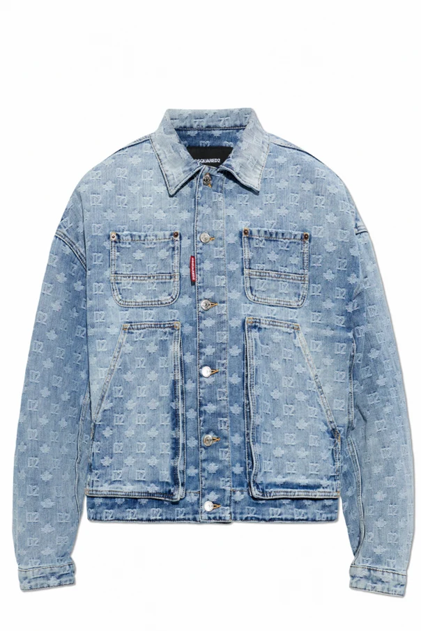 BLAU Jeansjacke mit Monogramm