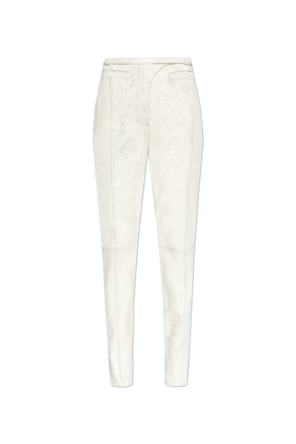 WHITE ‘L-CROC’ pants