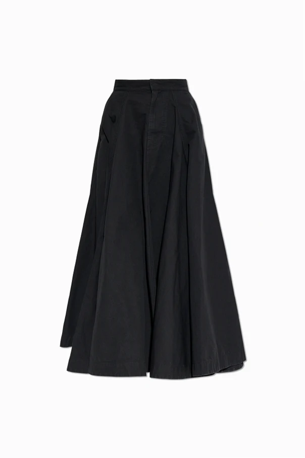 BLACK Denim skirt with pockets