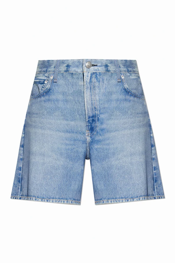 NIEBIESKI Szorty z materiału imitującego jeans