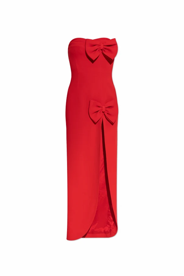 ROT Schulterfreies Kleid