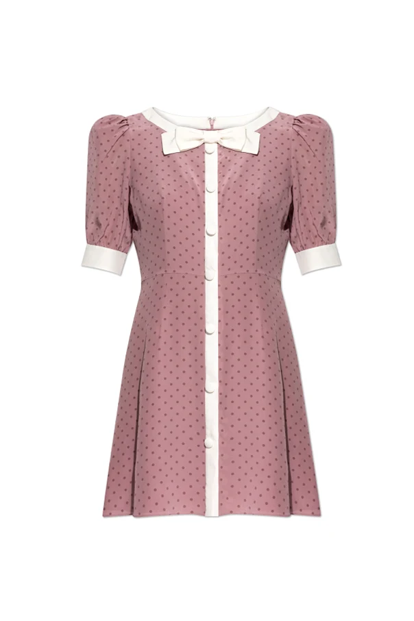 ROSA Seidenkleid mit Punktmuster
