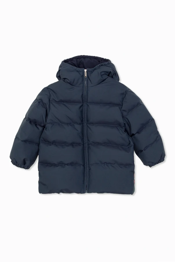 NAVY BLUE Down jacket with hood