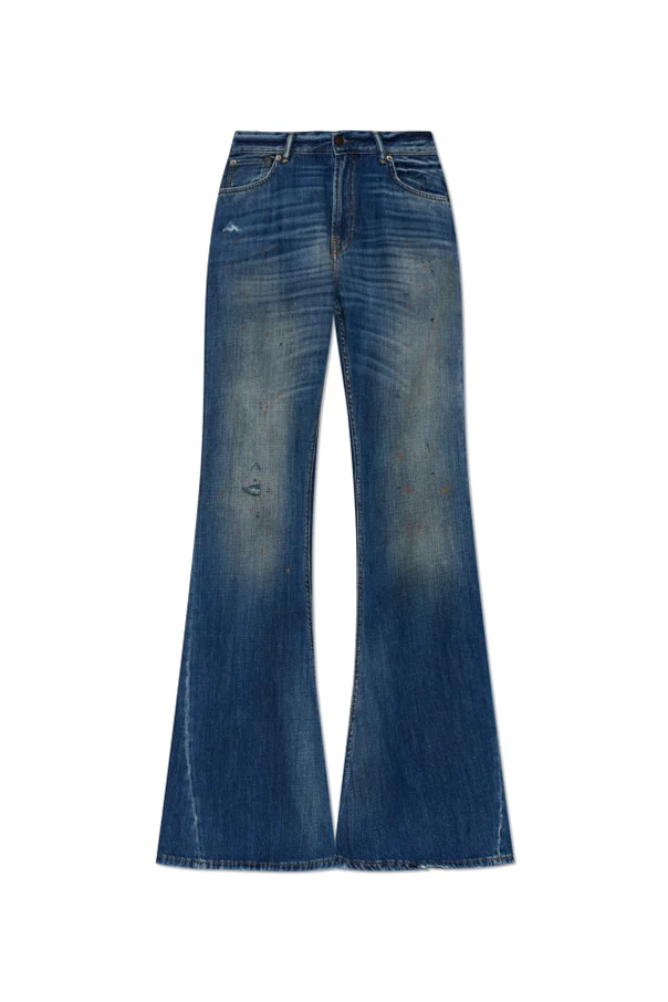 MARINEBLAU Jeans mit ausgestelltem Bein