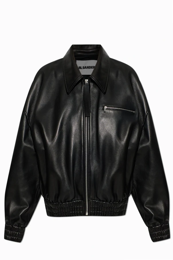 CZARNY Kurtka skórzana