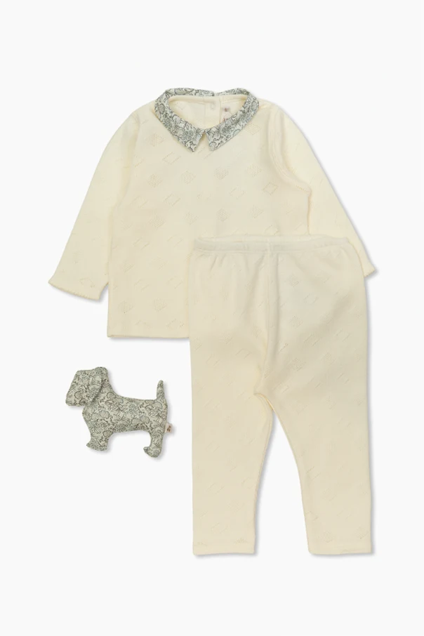 CREME Set: Bluse, Hose und Teddybär